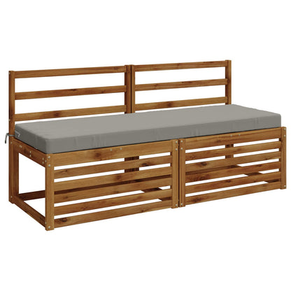vidaXL 2-Piece Bench Cushions SOEST 2 pcs 100% Polyester Grey 3