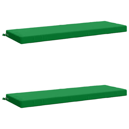 vidaXL 2-Piece Bench Cushions SOEST 2 pcs 100% Polyester Green 2