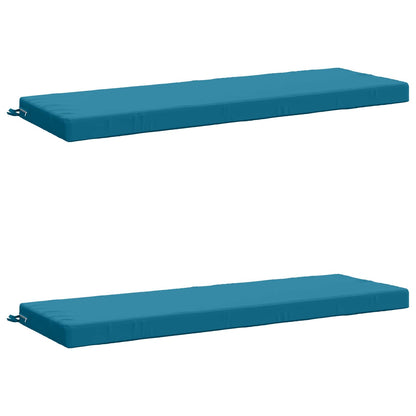vidaXL 2-Piece Bench Cushions SOEST 2 pcs 100% Polyester Light Blue 2