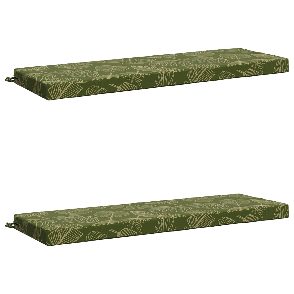 vidaXL 2-Piece Bench Cushions SOEST 2 pcs 100% Polyester Leaf Design 2