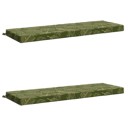 vidaXL 2-Piece Bench Cushions SOEST 2 pcs 100% Polyester Leaf Design 2