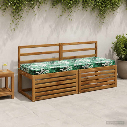 vidaXL 2-Piece Bench Cushions SOEST 2 pcs 100% Polyester Leaf Pattern 1