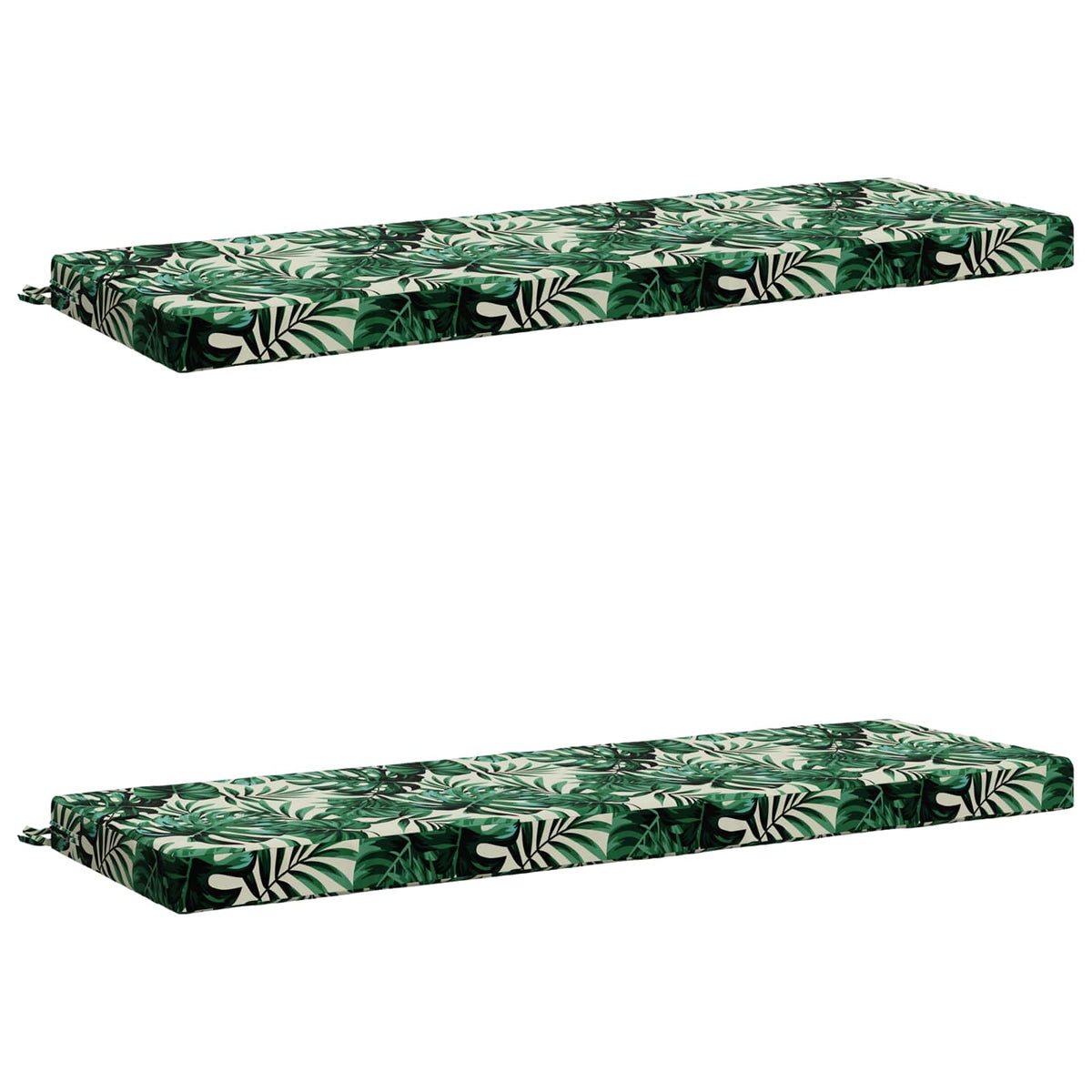 vidaXL 2-Piece Bench Cushions SOEST 2 pcs 100% Polyester Leaf Pattern 2