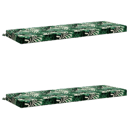 vidaXL 2-Piece Bench Cushions SOEST 2 pcs 100% Polyester Leaf Pattern 2
