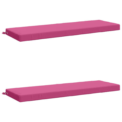 vidaXL 2-Piece Bench Cushions SOEST 2 pcs 100% Polyester Pink 2