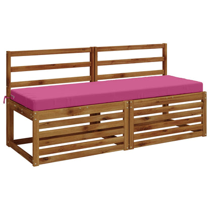 vidaXL 2-Piece Bench Cushions SOEST 2 pcs 100% Polyester Pink 3