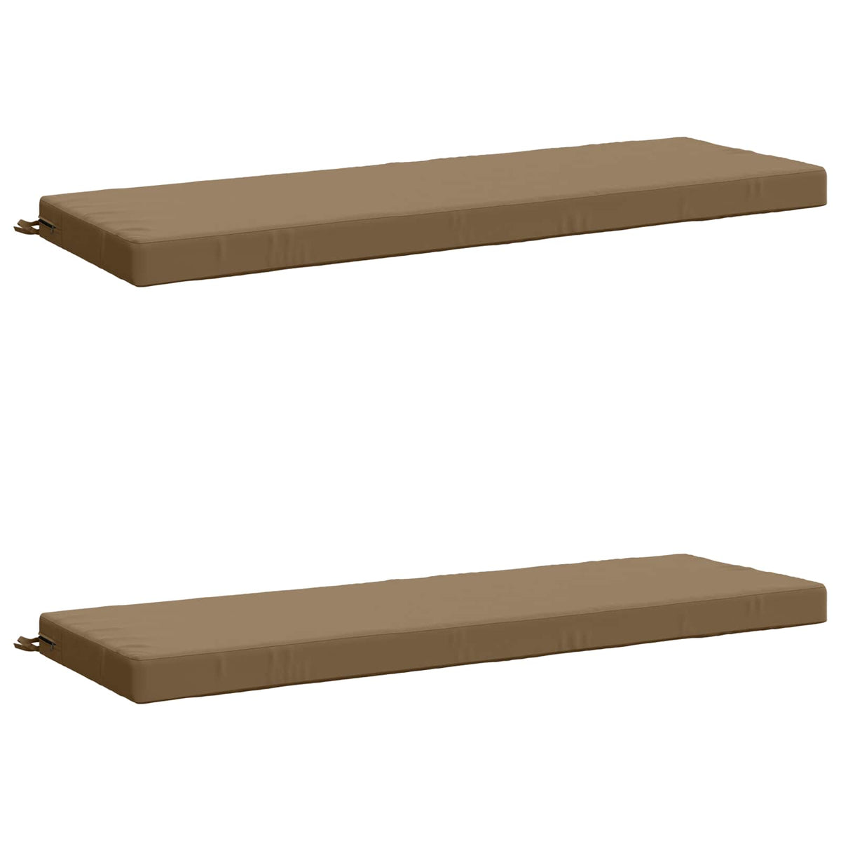 vidaXL 2-Piece Bench Cushions SOEST 2 pcs 100% Polyester Taupe 2
