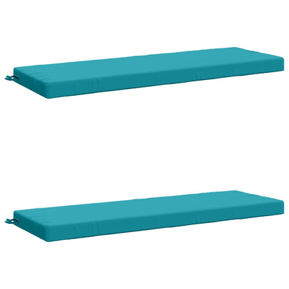 vidaXL 2-Piece Bench Cushions SOEST 100% Polyester Turquoise 2
