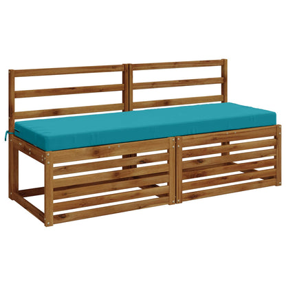 vidaXL 2-Piece Bench Cushions SOEST 100% Polyester Turquoise 3