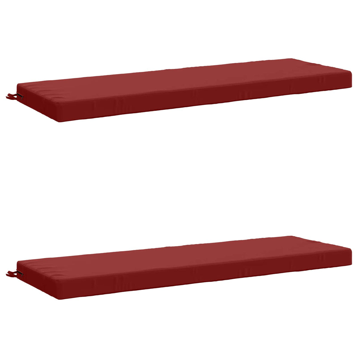 vidaXL 2-Piece Bench Cushions SOEST 2 pcs 100% Polyester Wine Red 2