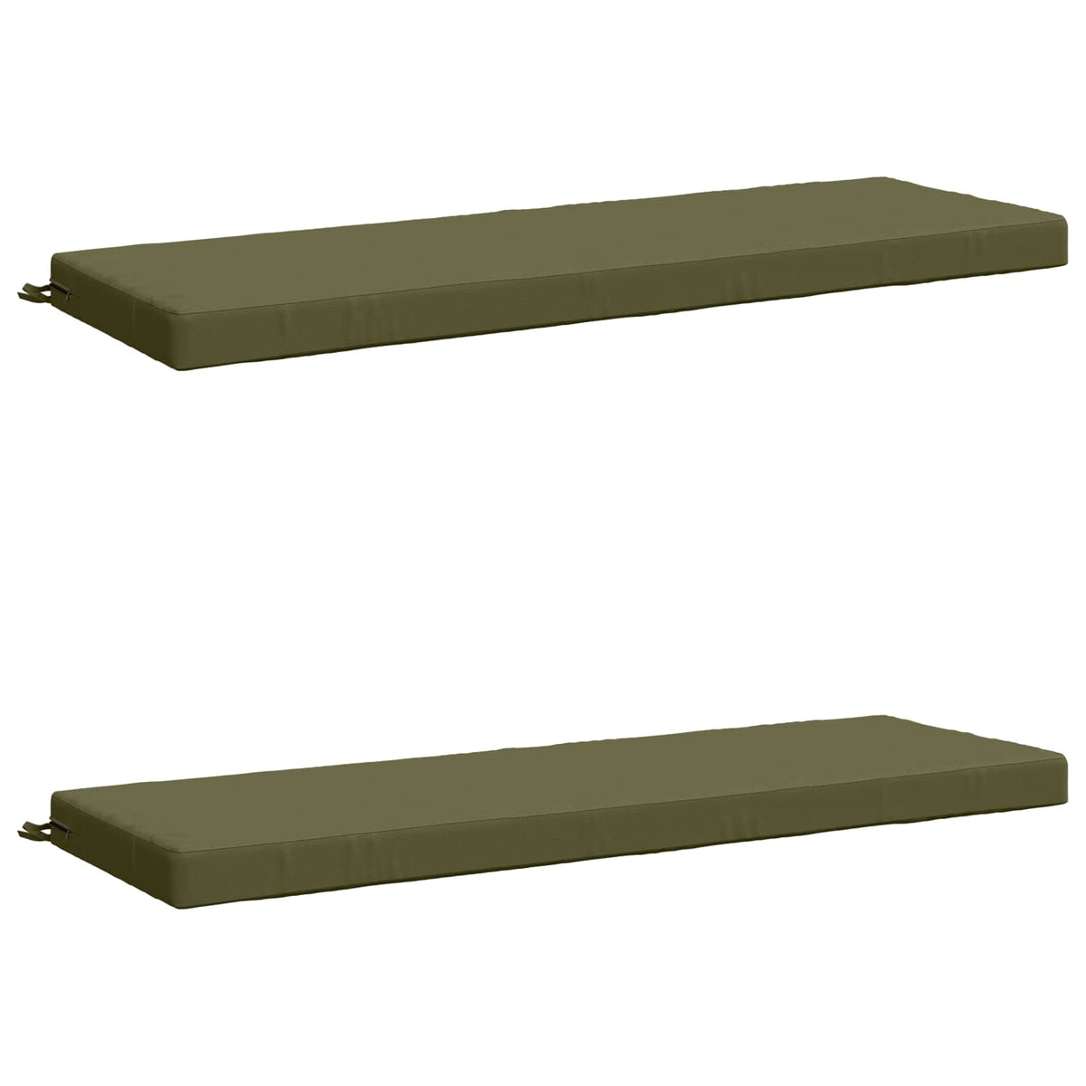 vidaXL Bench Cushions SOEST 2 pcs 100% Polyester Olive Green 2