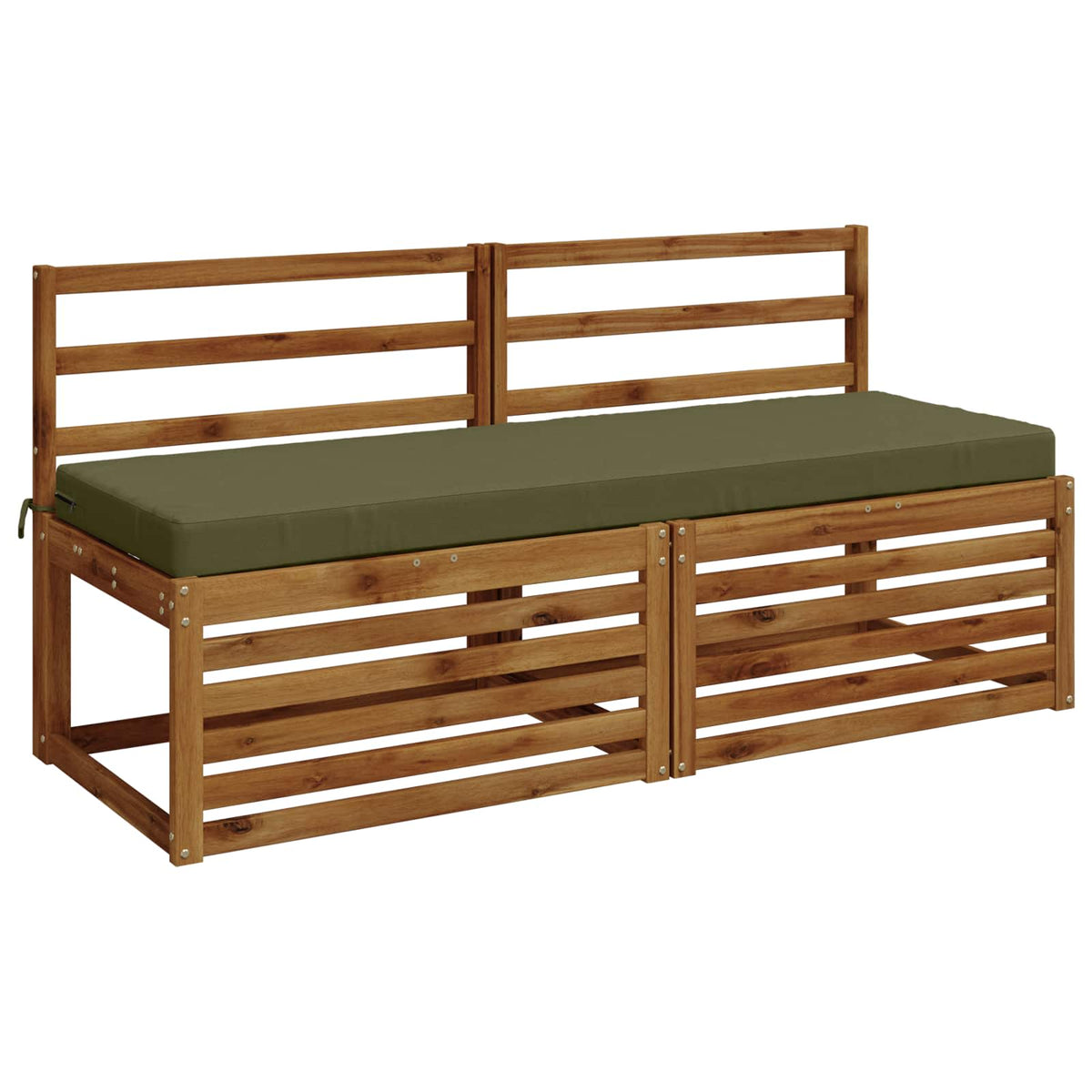 vidaXL Bench Cushions SOEST 2 pcs 100% Polyester Olive Green 3
