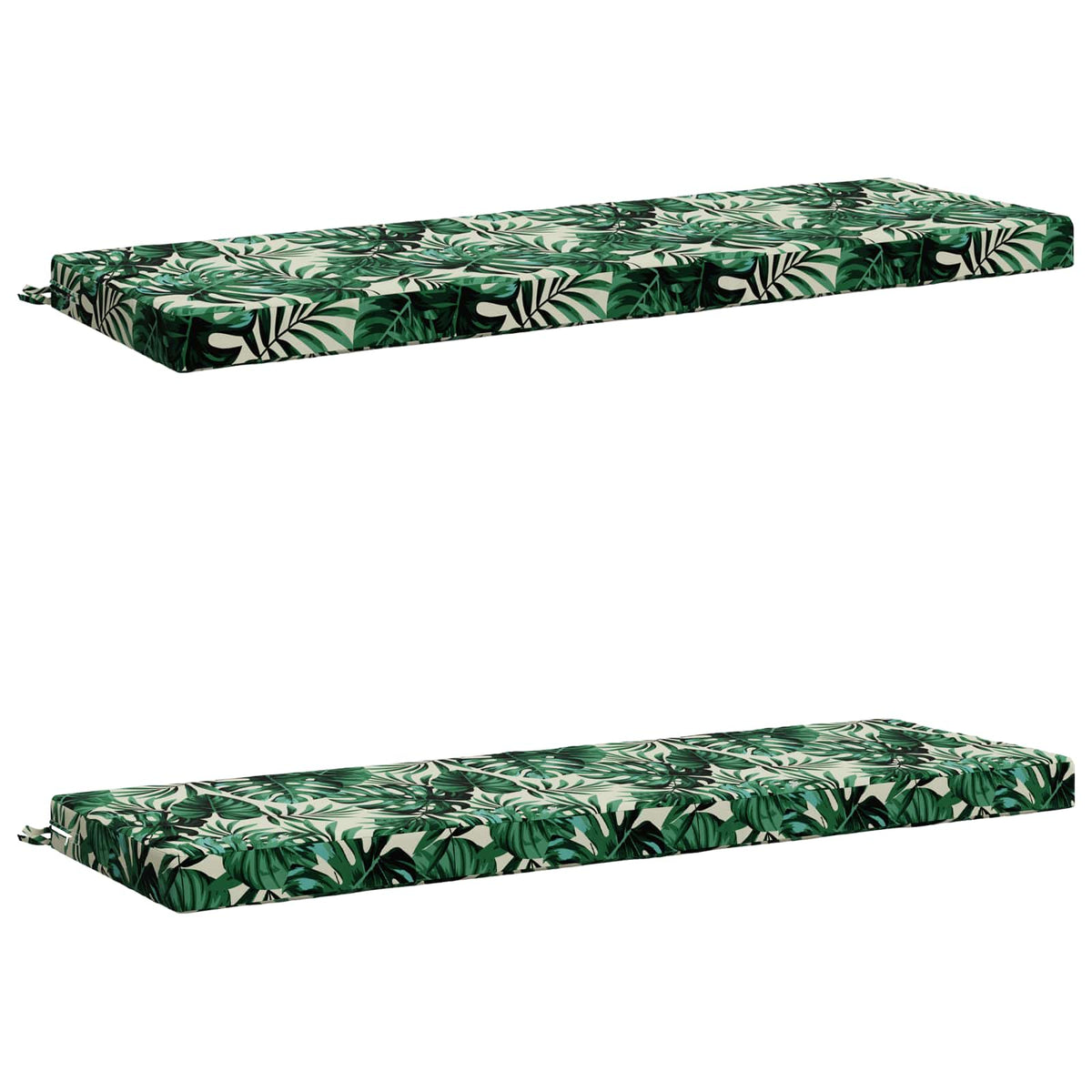 vidaXL Bench Cushions SOEST 2 pcs 100% Polyester Leaf Pattern 2