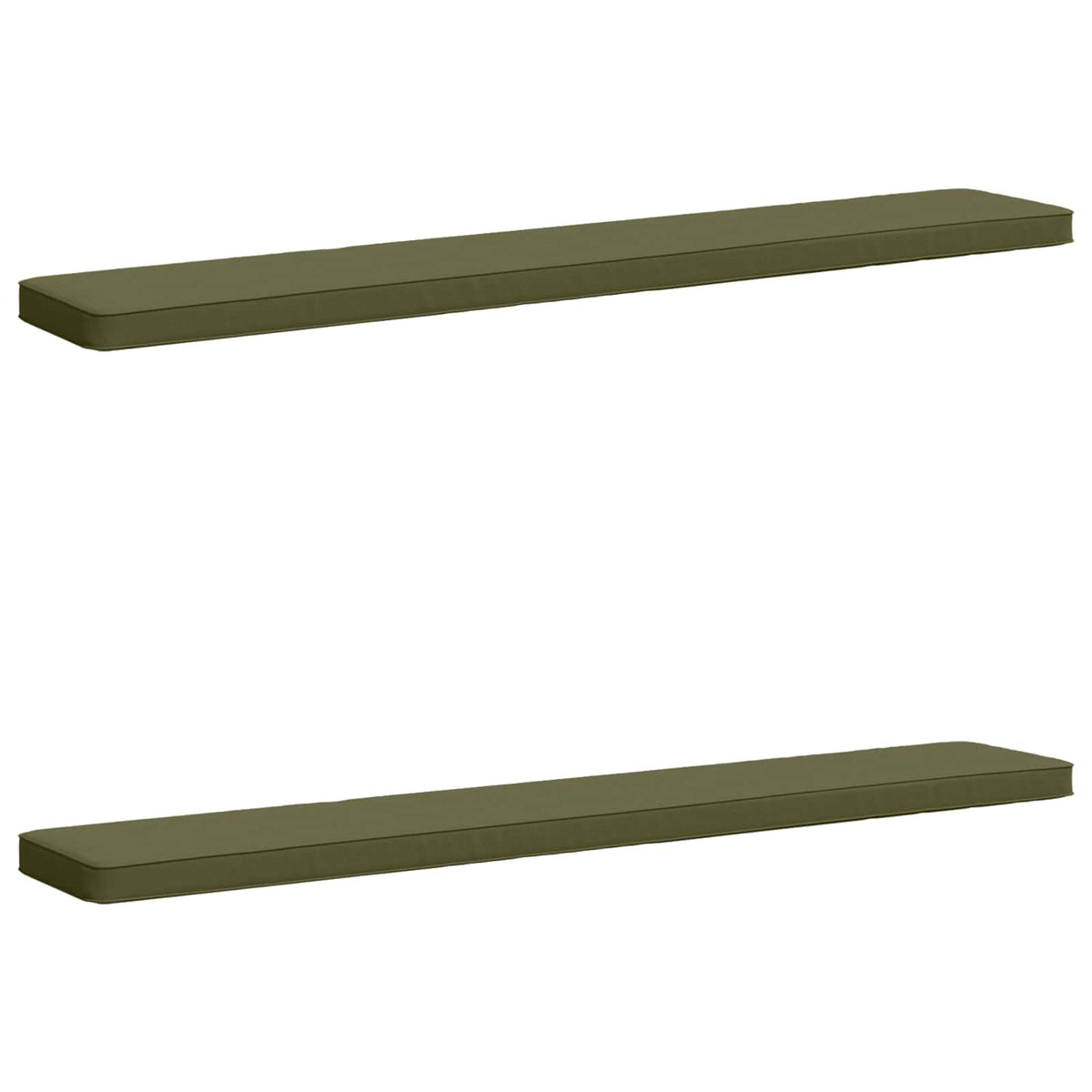 2-Piece Bench Cushions in Olive Green