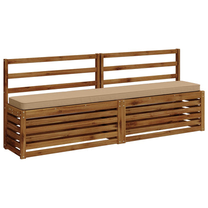 2-Piece Bench Cushions VUGHT 2 pcs 100% Polyester Sand