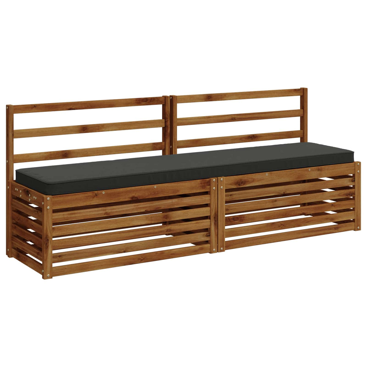 vidaXL 2-Piece Bench Cushions VUGHT 2 pcs 100% Polyester Anthracite 3