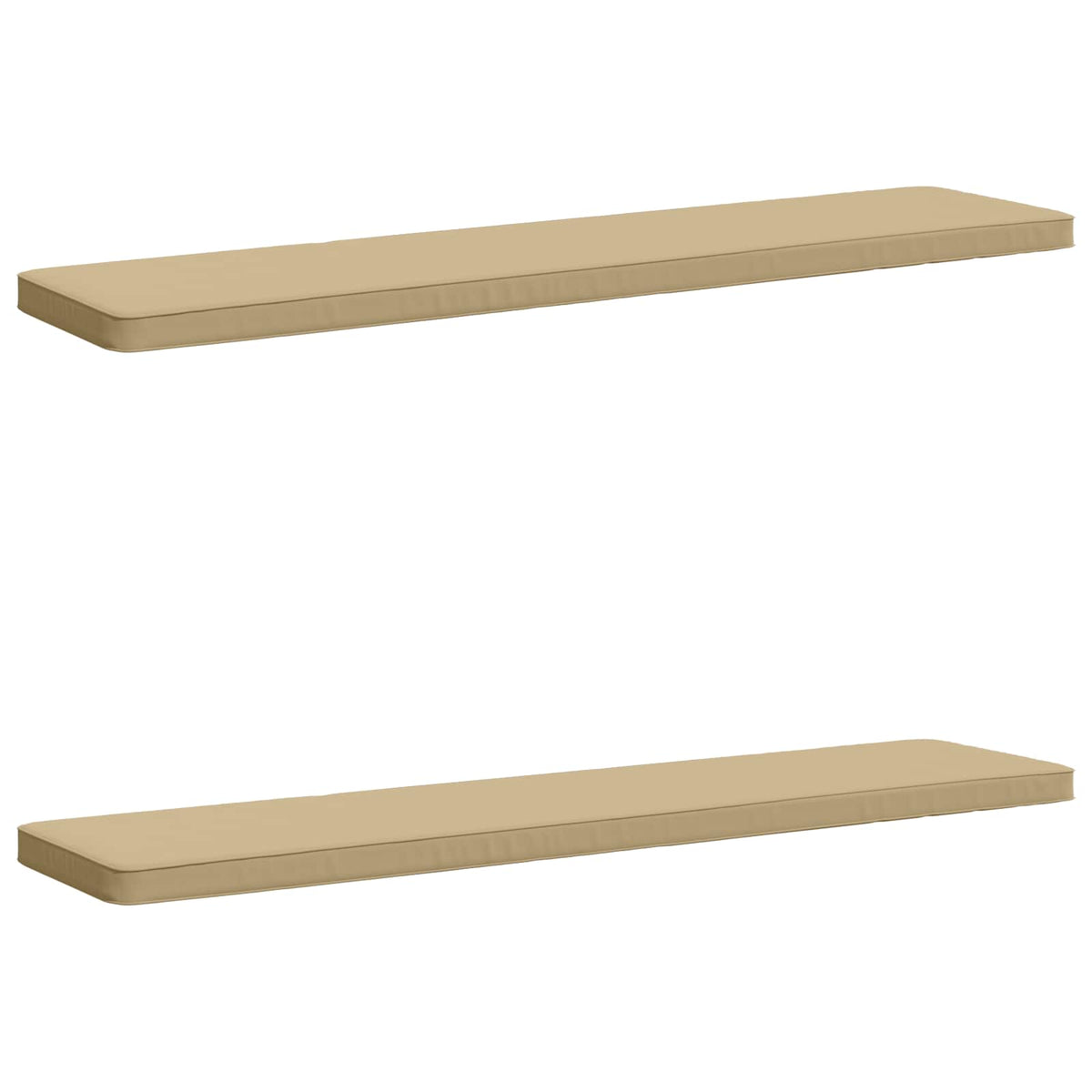 vidaXL 2-Piece Bench Cushions VUGHT 2 pcs 100% Polyester Beige 2