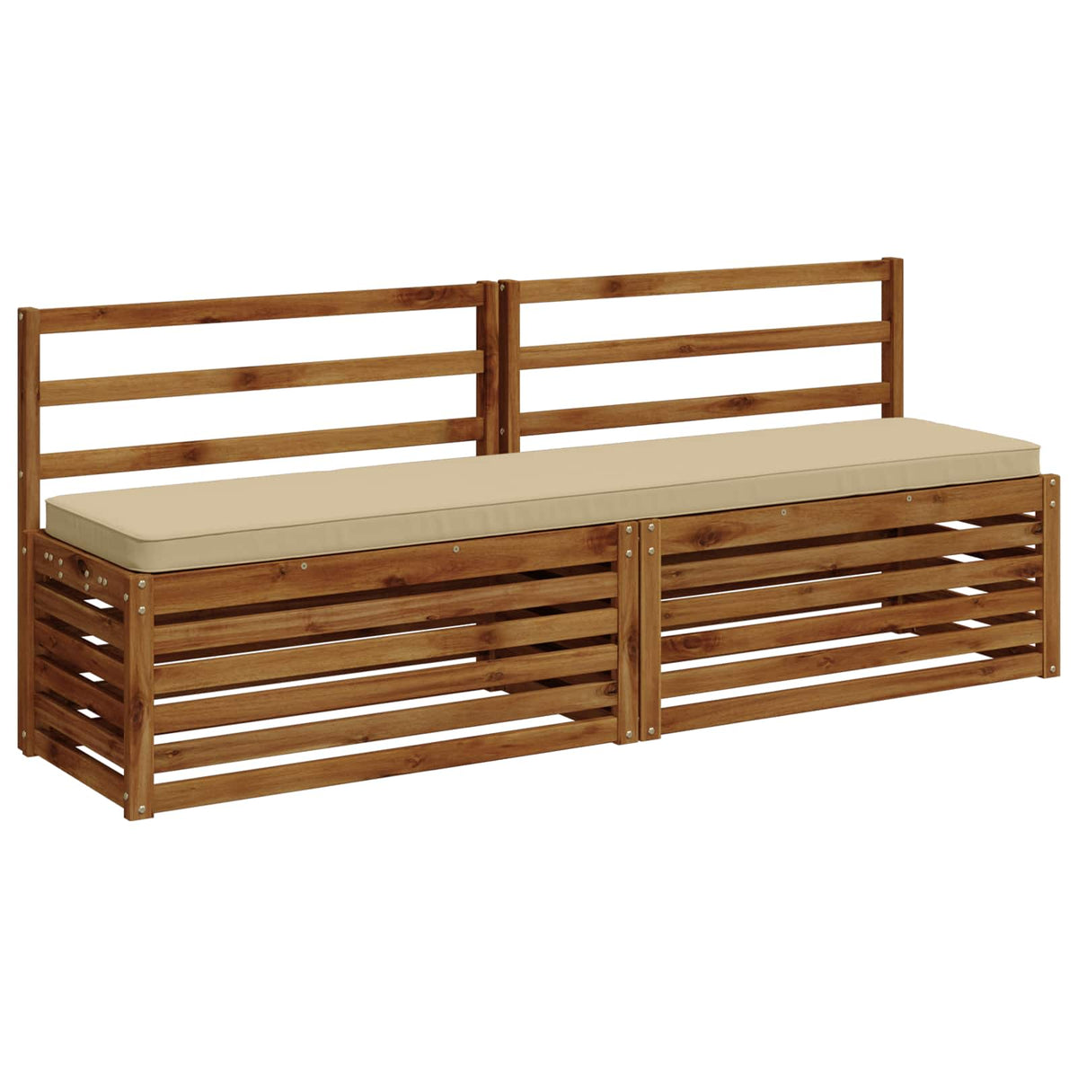 vidaXL 2-Piece Bench Cushions VUGHT 2 pcs 100% Polyester Beige 3