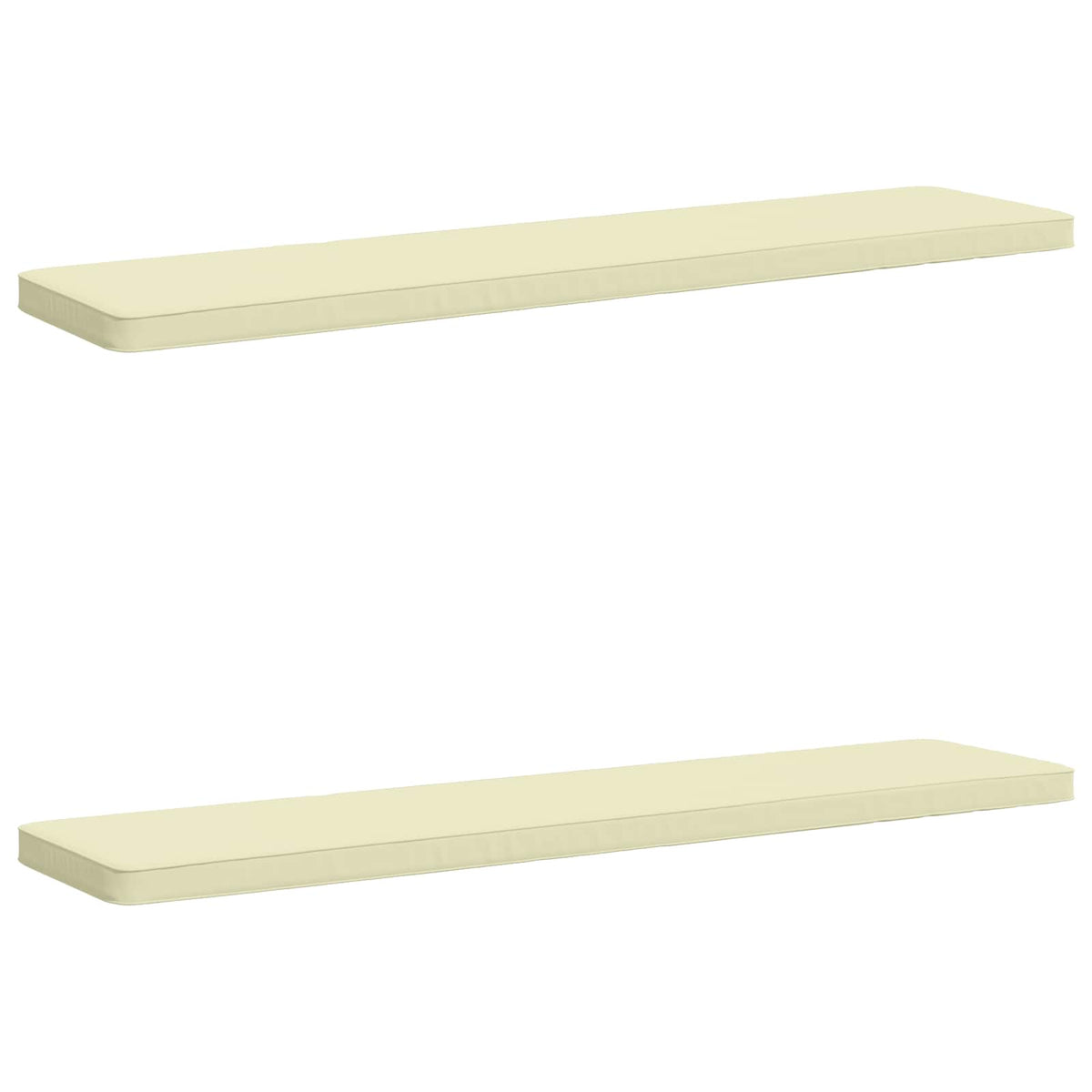 vidaXL 2-Piece Bench Cushions VUGHT 2 pcs 100% Polyester Cream 2