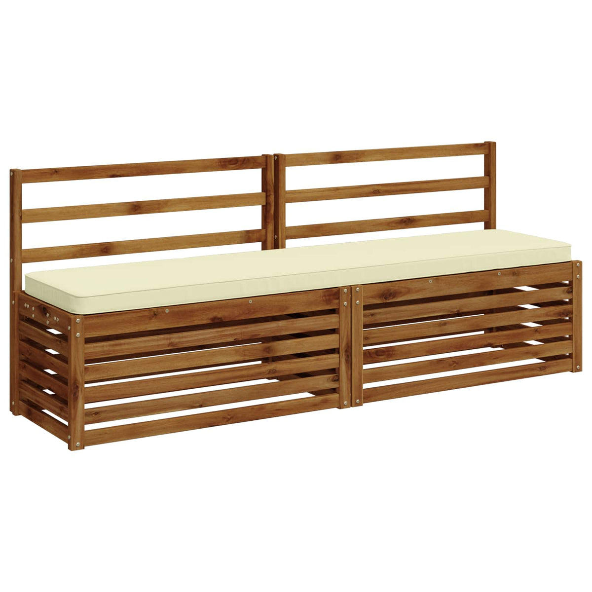vidaXL 2-Piece Bench Cushions VUGHT 2 pcs 100% Polyester Cream 3