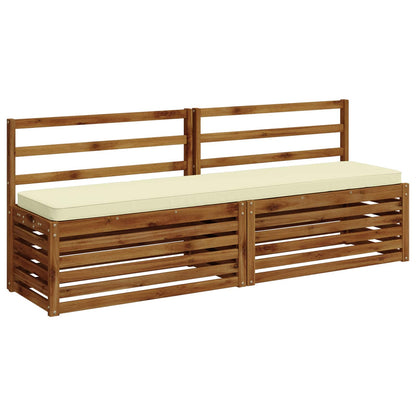 vidaXL 2-Piece Bench Cushions VUGHT 2 pcs 100% Polyester Cream 3