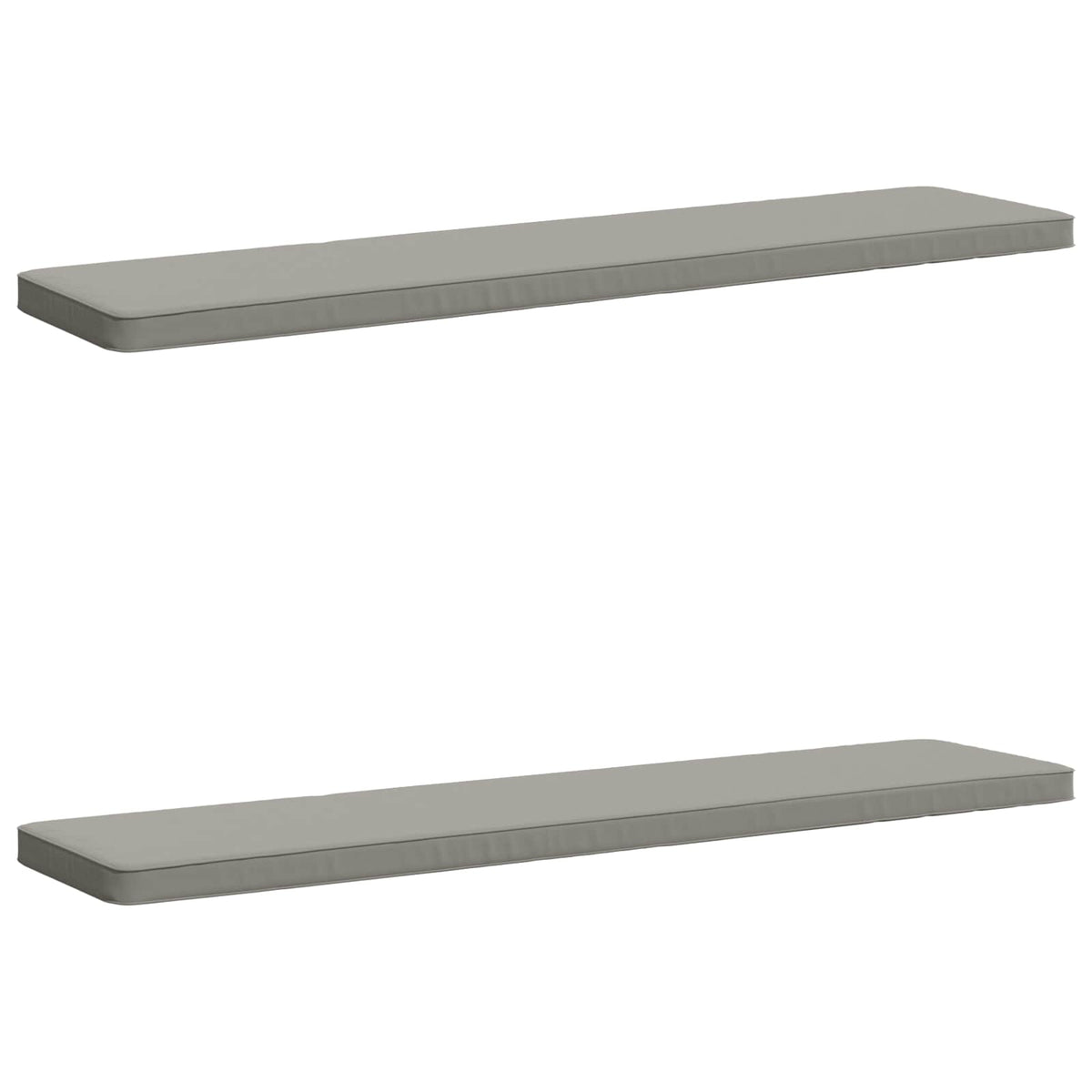vidaXL 2-Piece Bench Cushions VUGHT 2 pcs 100% Polyester Grey 2