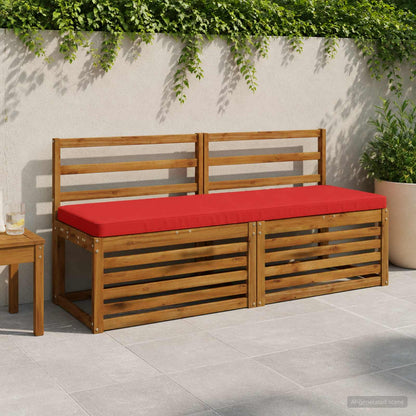 vidaXL 2-Piece Bench Cushions VUGHT 2 pcs 100% Polyester Red 1