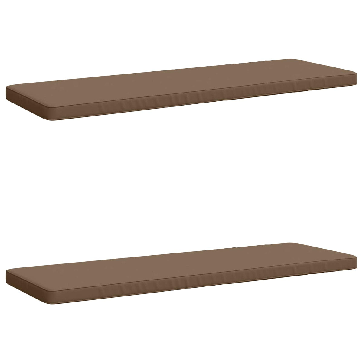 vidaXL 2-Piece Bench Cushions VUGHT 2 pcs 100% Polyester Taupe 2