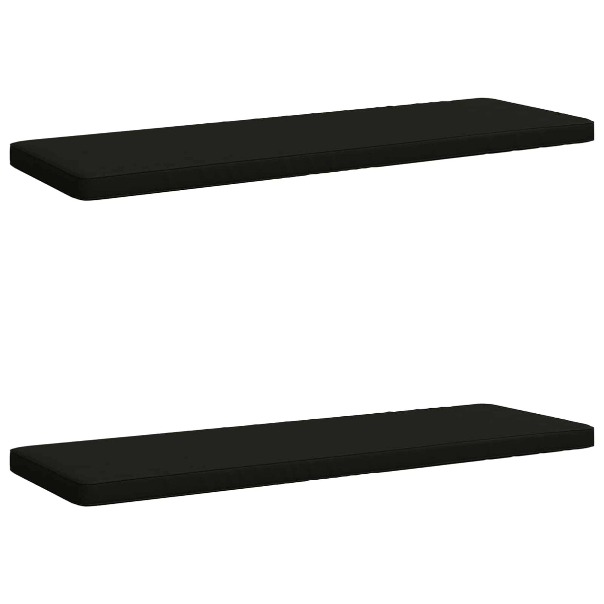 vidaXL 2-Piece Bench Cushions VUGHT 2 pcs 100% Polyester Black 2