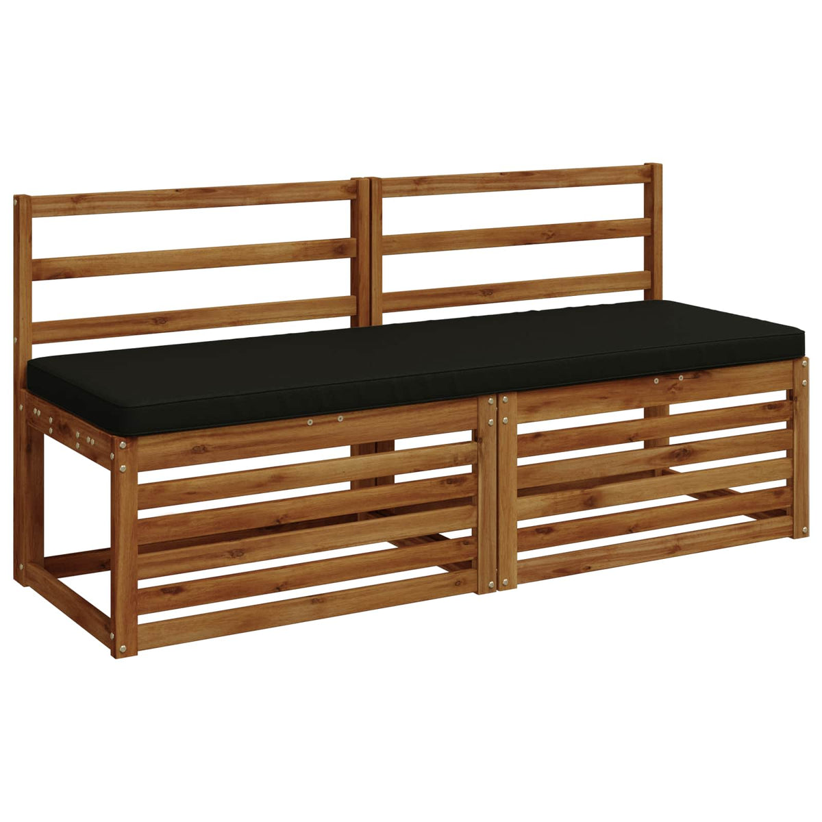 vidaXL 2-Piece Bench Cushions VUGHT 2 pcs 100% Polyester Black 3