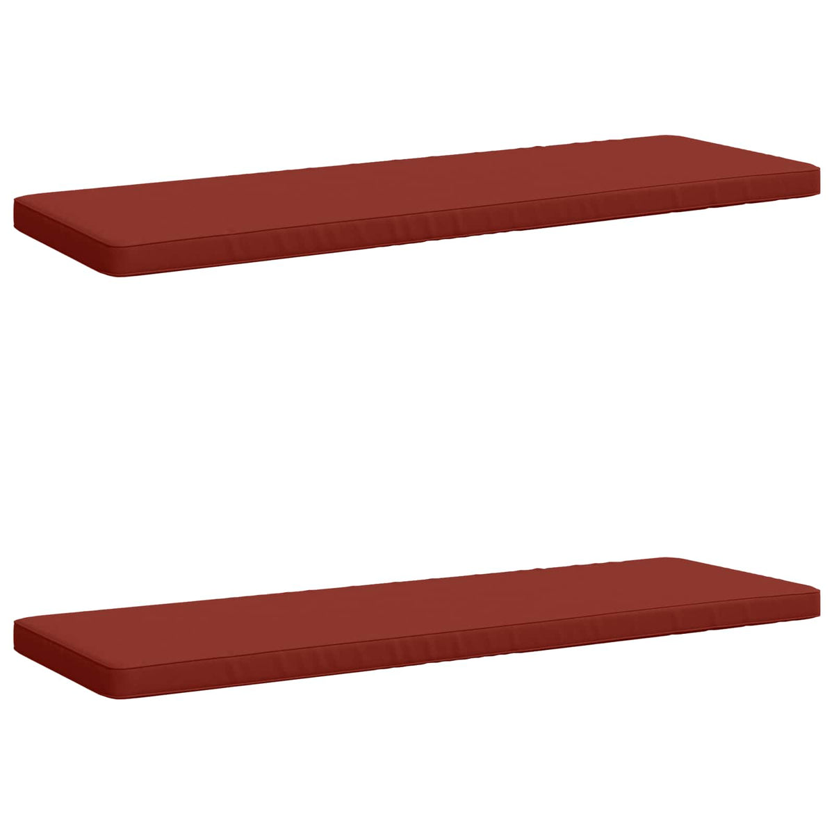 vidaXL 2-Piece Bench Cushions VUGHT 2 pcs 100% Polyester Red 2