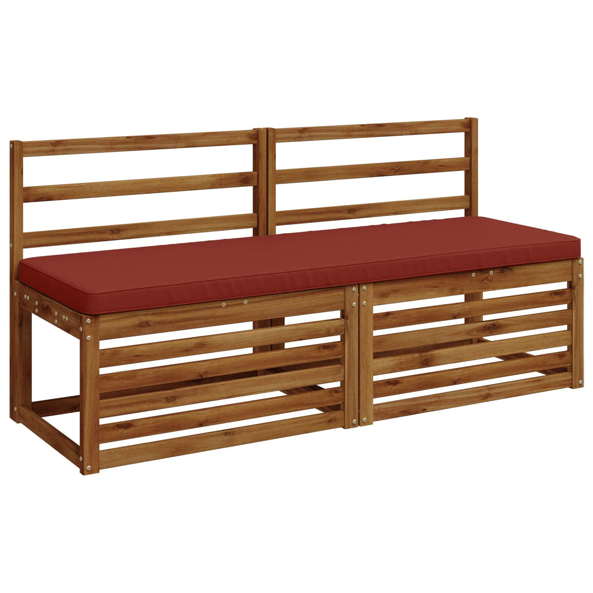 vidaXL 2-Piece Bench Cushions VUGHT 2 pcs 100% Polyester Red 3