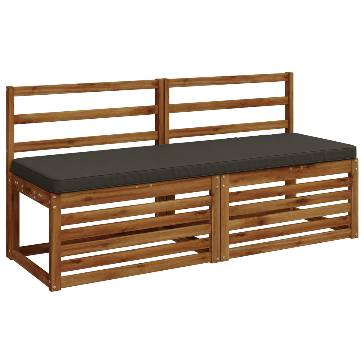 vidaXL 2-Piece Bench Cushions VUGHT 2 pcs 100% Polyester Anthracite 3