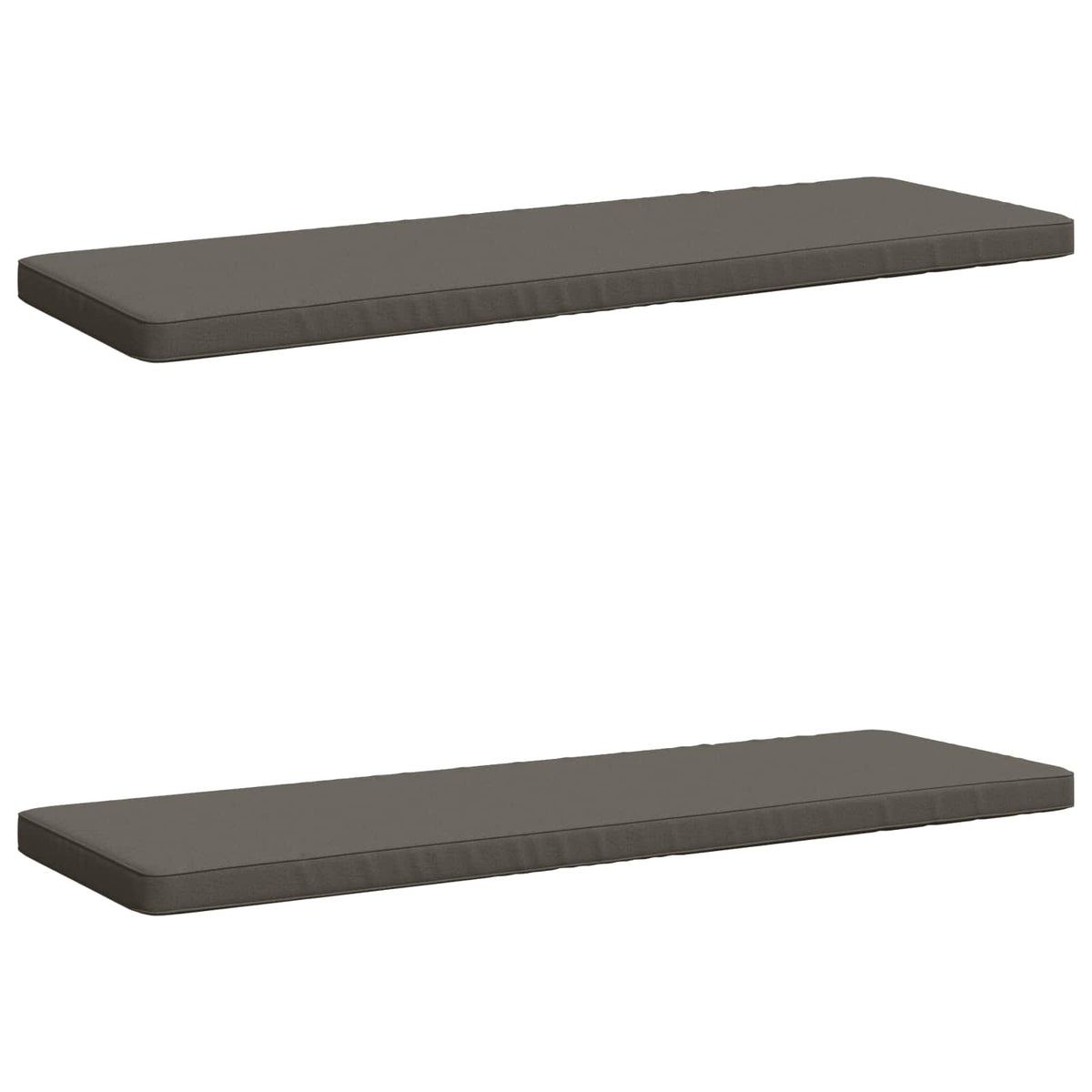 vidaXL 2-Piece Bench Cushions VUGHT 2 pcs 100% Polyester Grey 2