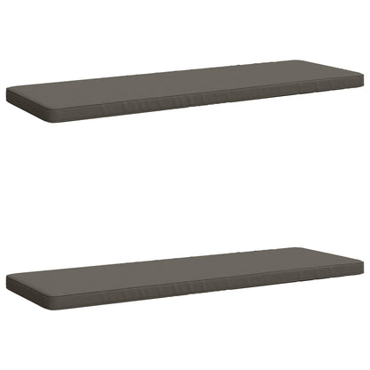 vidaXL 2-Piece Bench Cushions VUGHT 2 pcs 100% Polyester Grey 2