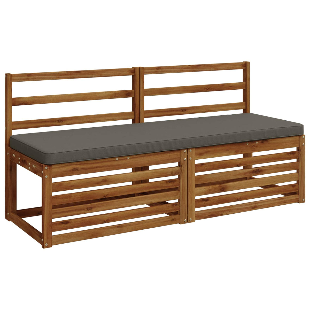 vidaXL 2-Piece Bench Cushions VUGHT 2 pcs 100% Polyester Grey 3