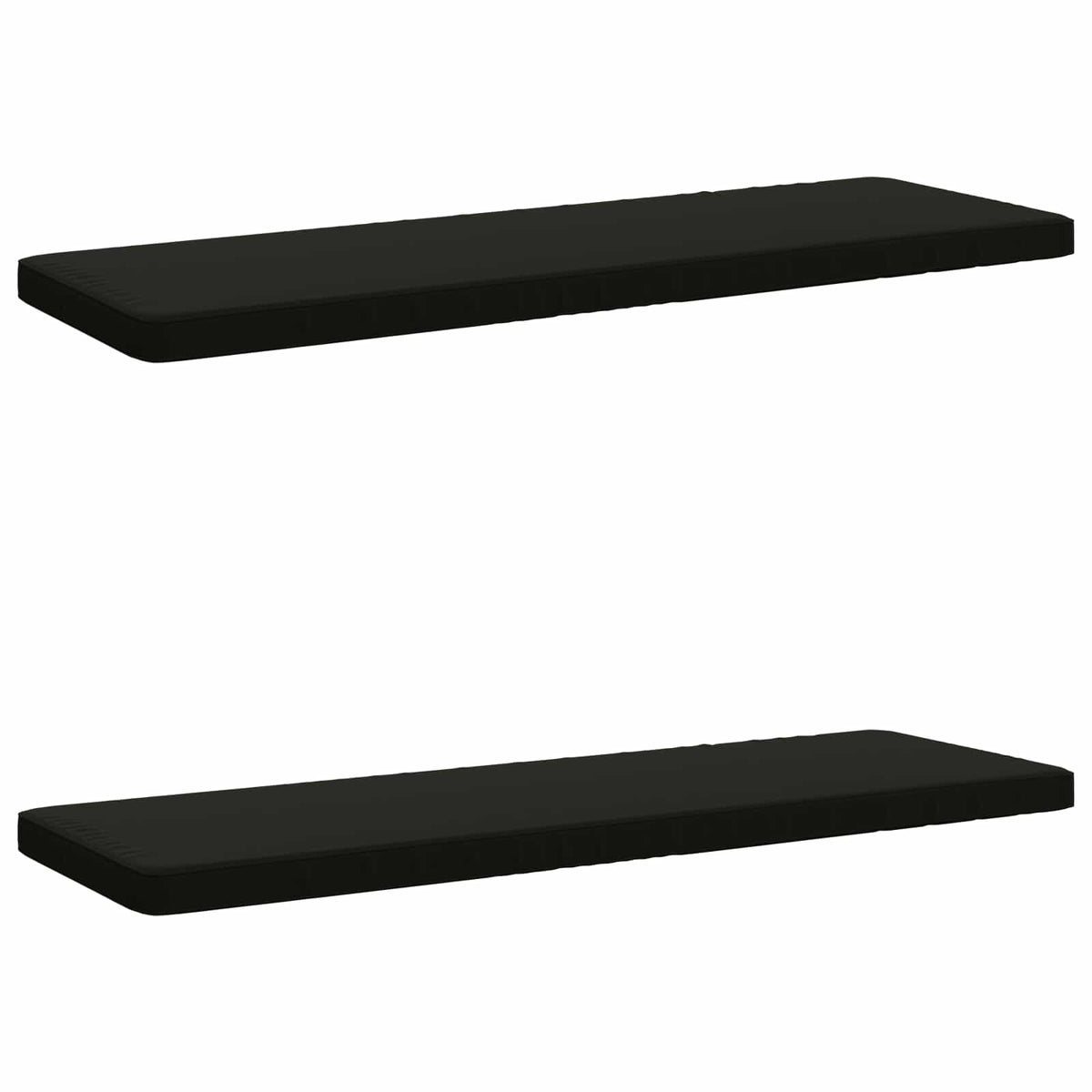 vidaXL 2-Piece Bench Cushions VUGHT 2 pcs 100% Polyester Black 2