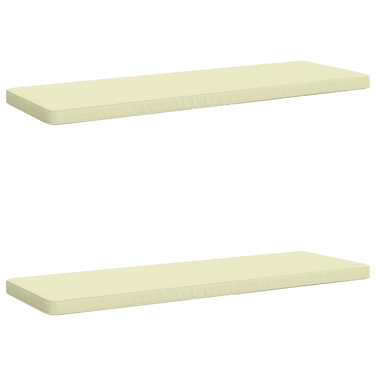 vidaXL 2-Piece Bench Cushions VUGHT 2 pcs 100% Polyester Cream 2