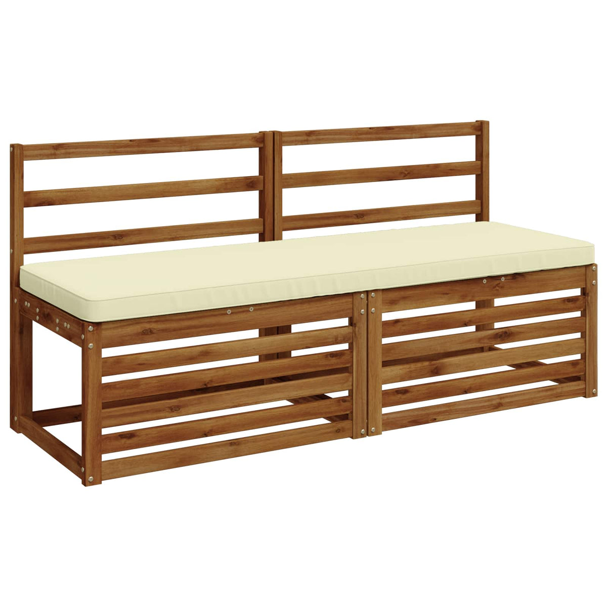 vidaXL 2-Piece Bench Cushions VUGHT 2 pcs 100% Polyester Cream 3