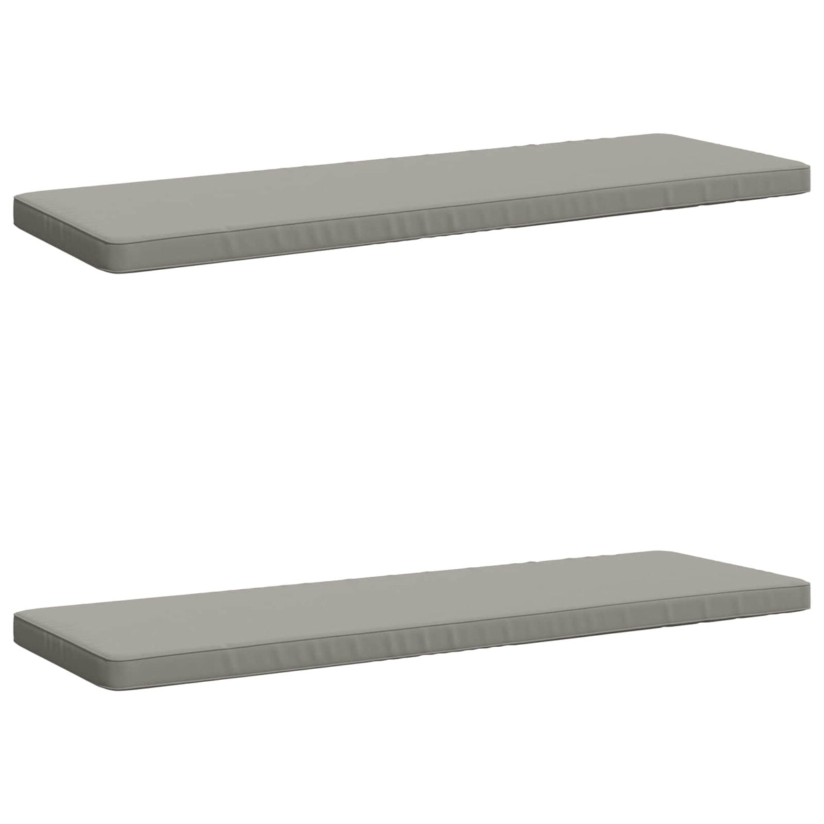 vidaXL 2-Piece Bench Cushions VUGHT 2 pcs 100% Polyester Grey 2