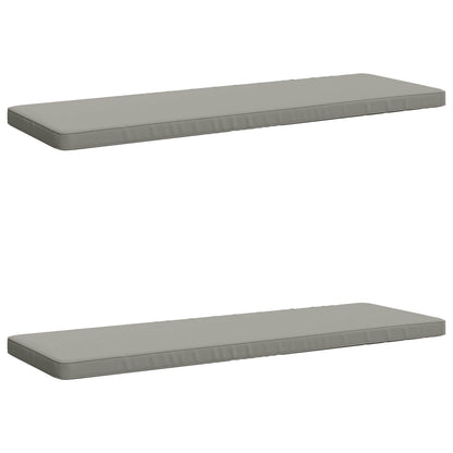 vidaXL 2-Piece Bench Cushions VUGHT 2 pcs 100% Polyester Grey 2