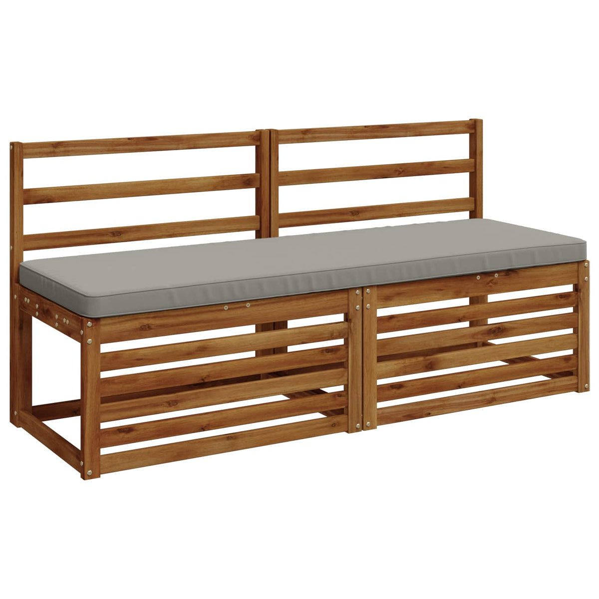 vidaXL 2-Piece Bench Cushions VUGHT 2 pcs 100% Polyester Grey 3