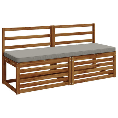 vidaXL 2-Piece Bench Cushions VUGHT 2 pcs 100% Polyester Grey 3