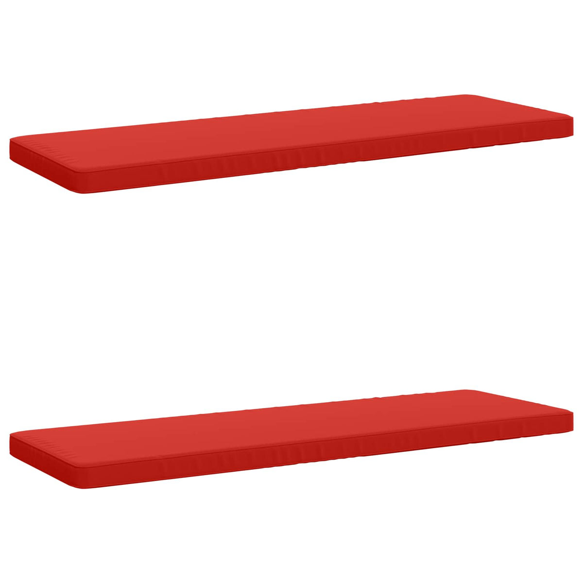 vidaXL 2-Piece Bench Cushions VUGHT 2 pcs 100% Polyester Red 2