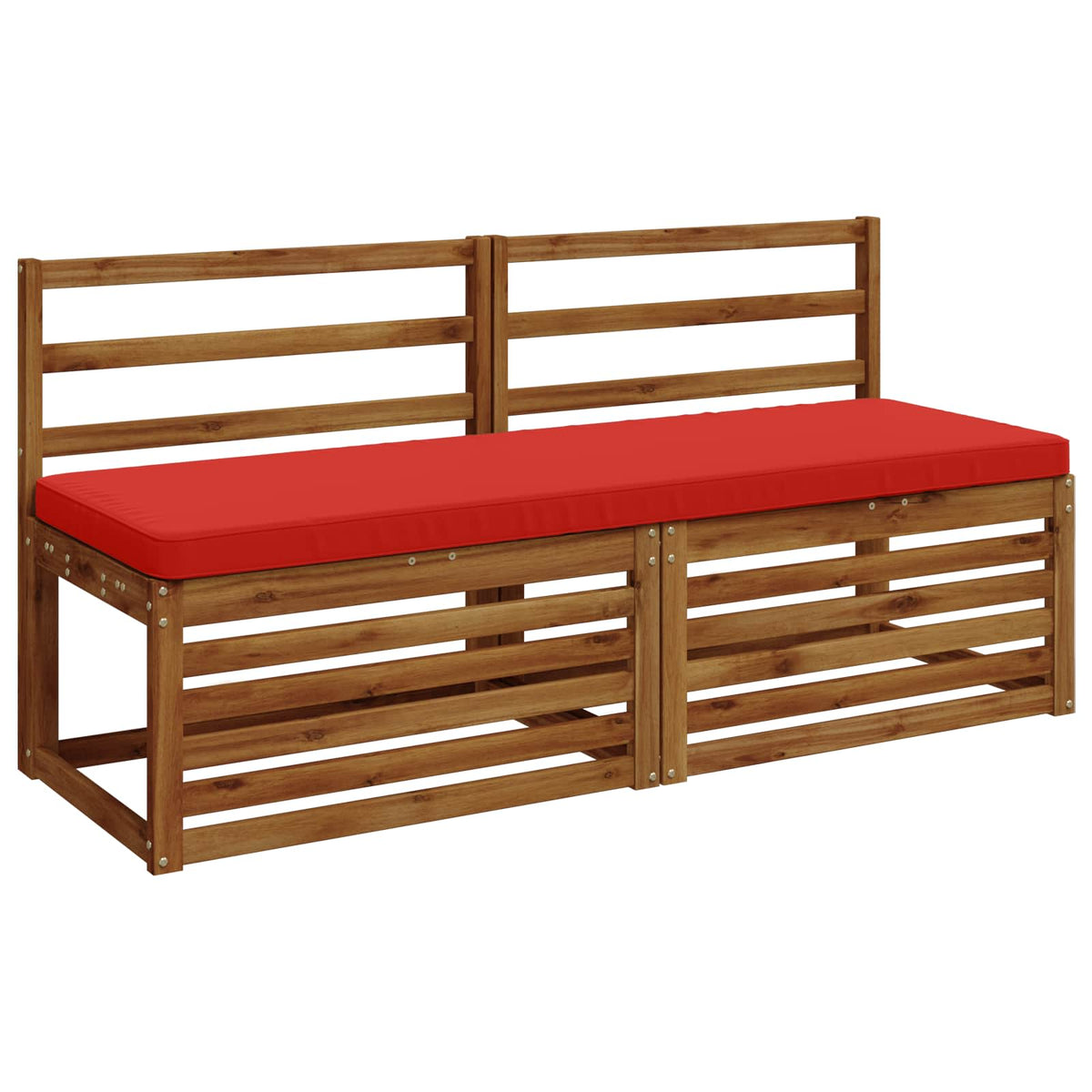 vidaXL 2-Piece Bench Cushions VUGHT 2 pcs 100% Polyester Red 3