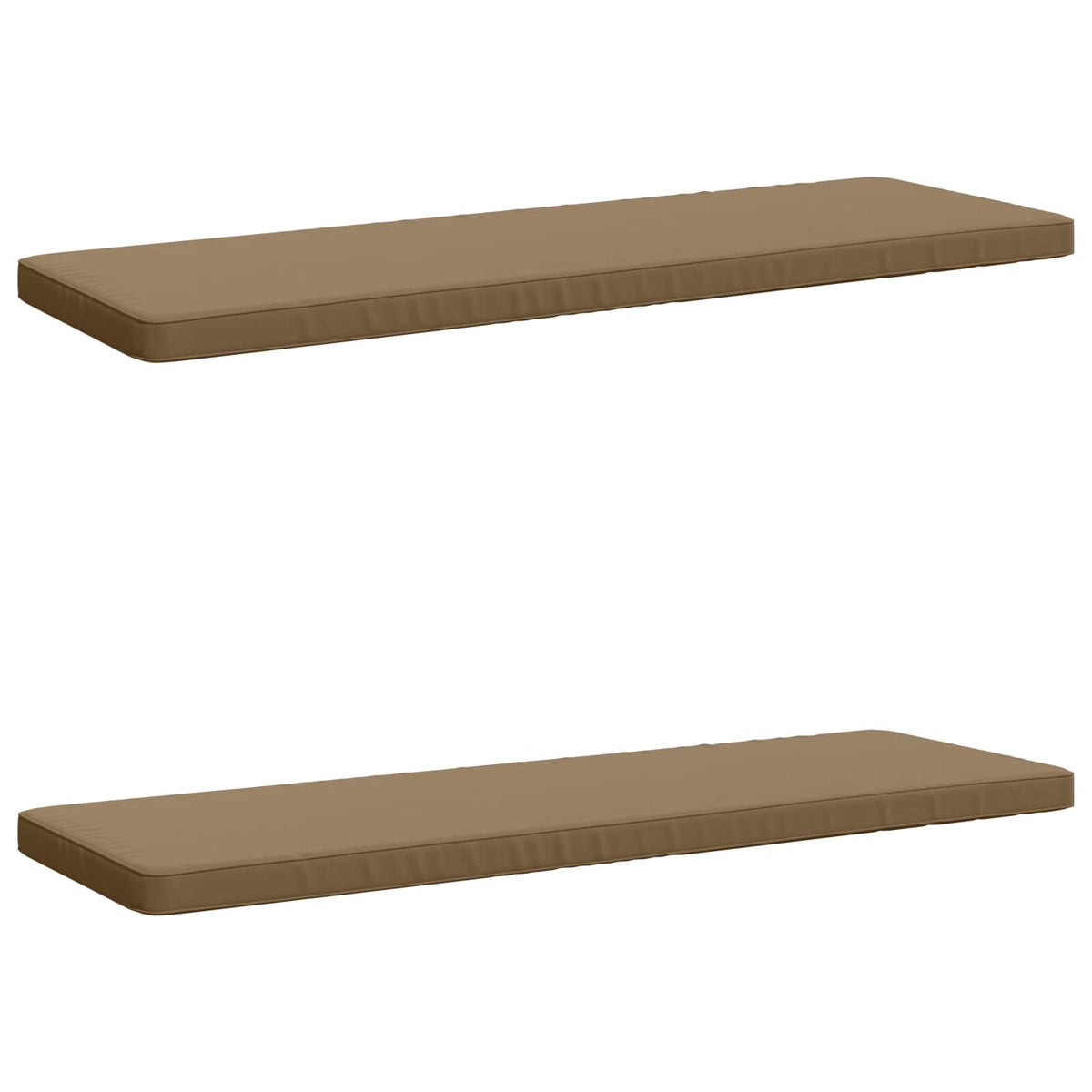 vidaXL 2-Piece Bench Cushions VUGHT 2 pcs 100% Polyester Taupe 2