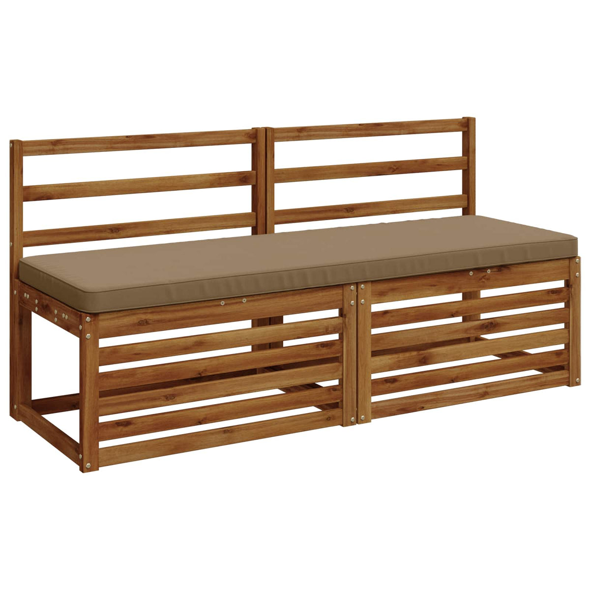 vidaXL 2-Piece Bench Cushions VUGHT 2 pcs 100% Polyester Taupe 3