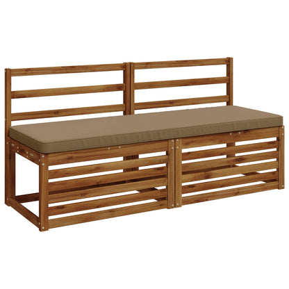 vidaXL 2-Piece Bench Cushions VUGHT 2 pcs 100% Polyester Taupe 3
