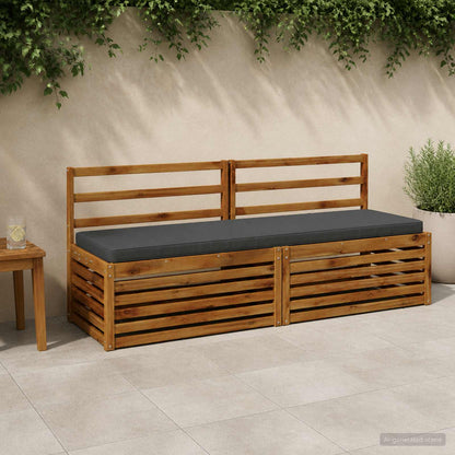 vidaXL 2-Piece Bench Cushions VUGHT 2 pcs 100% Polyester Anthracite 1