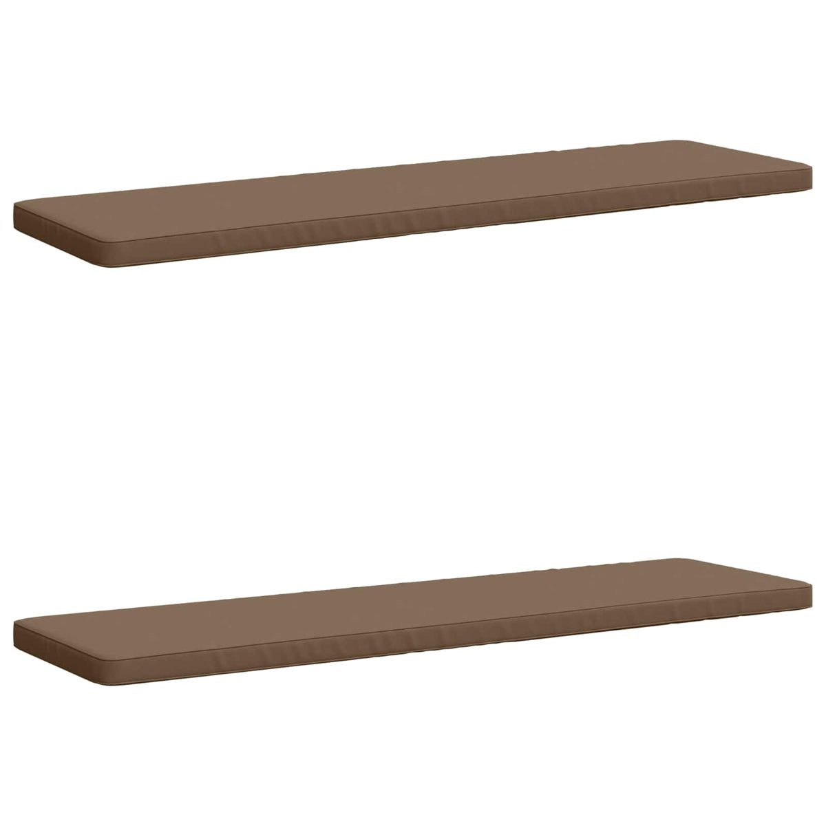 2-Piece Bench Cushions VUGHT 100% Polyester Red 2 200 x 50 cm Red (melange)–Wine red (polyester) Taupe (melange)